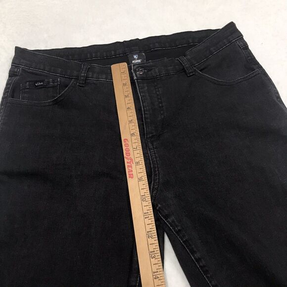 KUHL Black Jeans Women 14 Reg (33x30) Taper Stretch Denim Dark Academia Goth - Picture 11 of 16